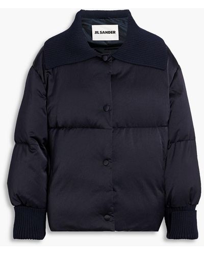Jil Sander Quilted Shell Down Jacket - Blue