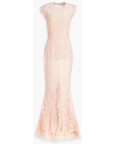 Rachel Zoe Open-back Corded Lace Gown - Pink