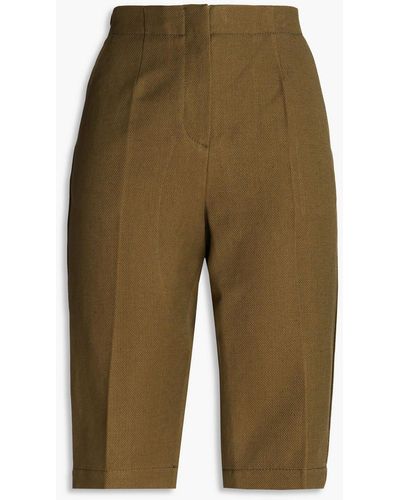 LVIR Linen And Cotton-blend Shorts - Green