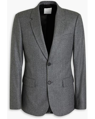 Sandro Wool-flannel Suit Jacket - Black