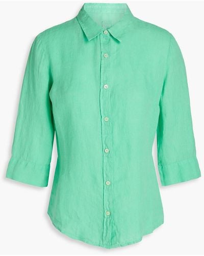 120% Lino Hemd aus leinen - Grün