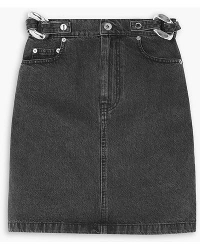 JW Anderson Chain-embellished Denim Mini Skirt - Black