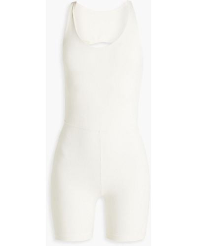 Koral Jumpsuit aus stretch-material mit rückenausschnitt - Weiß