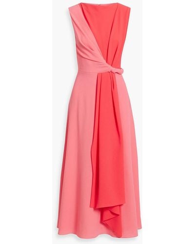 ROKSANDA Parsa Two-tone Twisted Crepe Midi Dress - Pink