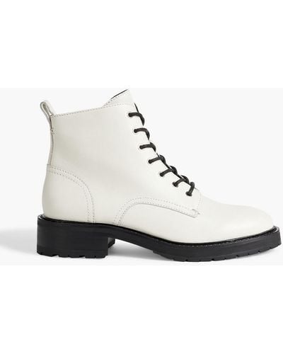 Rag & Bone Cannon Leather Combat Boots - White