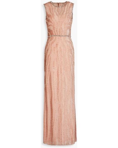 Jenny Packham Embellished Georgette Gown - Pink