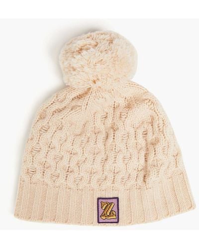 Zimmermann Cable-knit Wool And Cashmere-blend Beanie - Natural