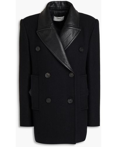 LVIR Double-breasted Wool-blend Felt Coat - Black