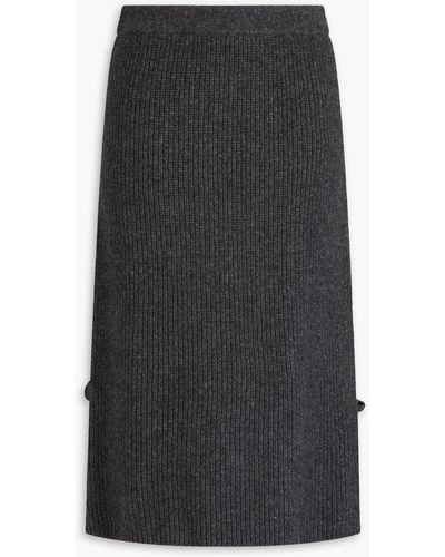 Altuzarra Cable-knit Merino Wool-blend Midi Skirt - Black