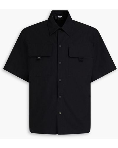 MSGM Cotton-poplin Shirt - Black