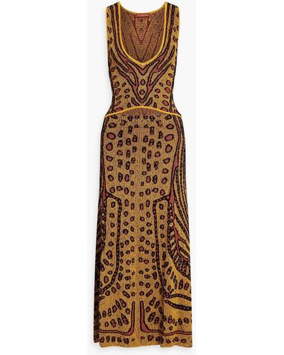 Altuzarra Cutout Jacquard-knit Midi Dress - Natural