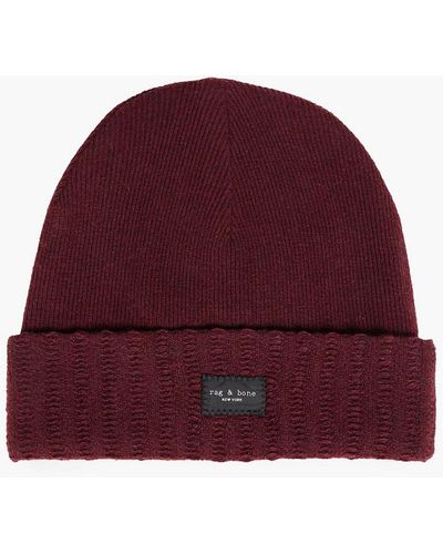 Rag & Bone Wool-blend Beanie - Red