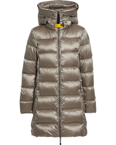 Parajumpers Marion Quilted Shell Hooded Down Coat - Gray