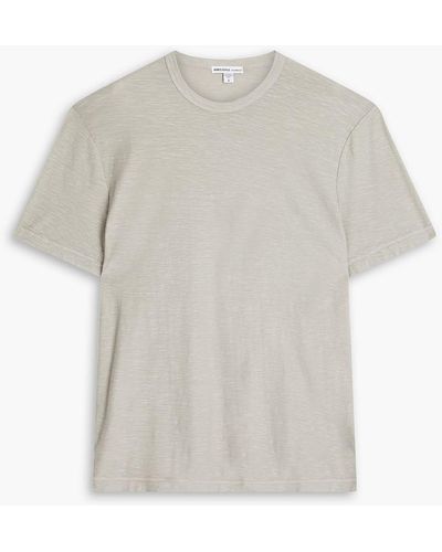 James Perse T-shirt aus baumwoll-jersey mit flammgarneffekt - Grau