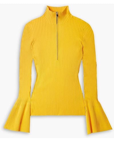 Proenza Schouler Ribbed-knit Turtleneck Sweater - Yellow