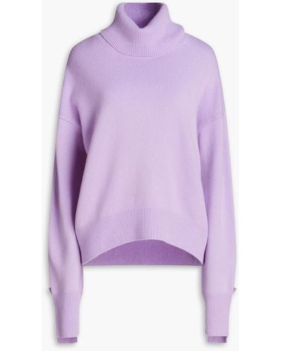 arch4 Simone Oversized Cashmere Turtleneck Sweater - Purple