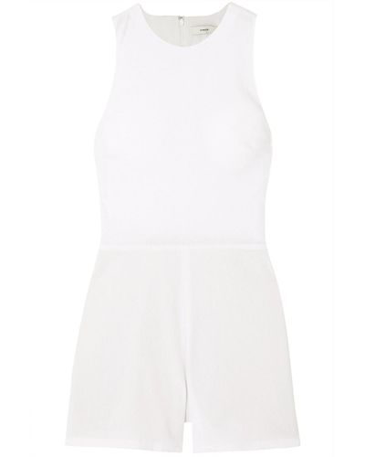 Vince Linen-blend Playsuit - White