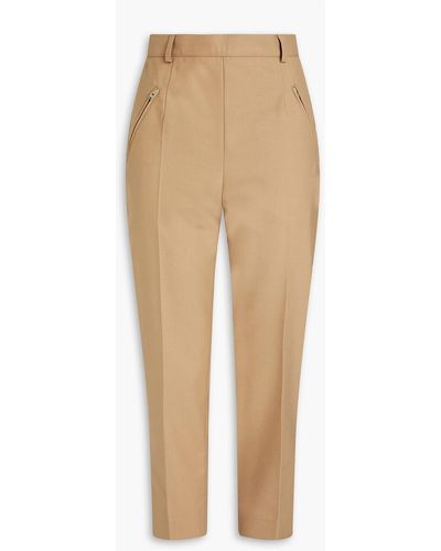 Maison Margiela Cropped Twill Tapered Pants - Natural