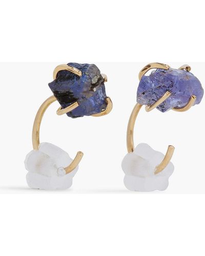 Melissa Joy Manning 14-karat Gold Corundum Earrings - Blue