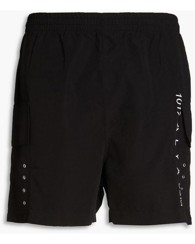 1017 ALYX 9SM Mid-length Logo-print Woven Swim Shorts - Black