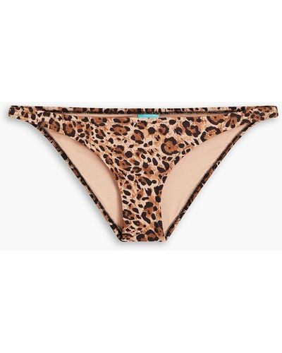 Melissa Odabash Mykonos tief sitzendes bikini-höschen mit leopardenprint - Natur
