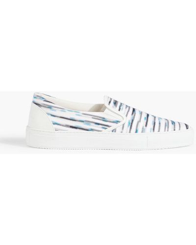 Missoni Space-dyed Stretch-knit Slip-on Sneakers - White