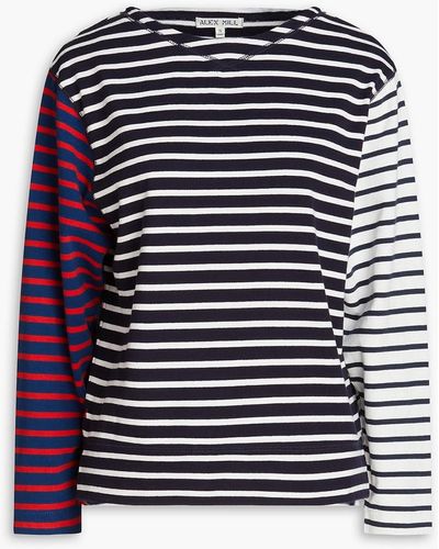 Alex Mill Lakeside Striped Cotton-jersey Top - Blue
