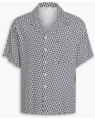 Onia Printed Twill Shirt - Gray