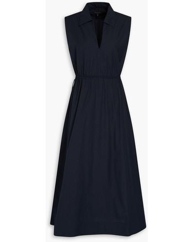 Rag & Bone Soraya hemdkleid aus baumwollpopeline in midilänge - Blau