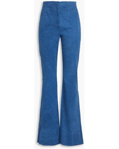 Veronica Beard Royce High-rise Flared Jeans - Blue