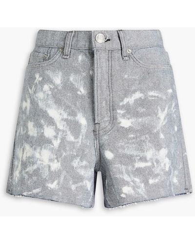 Rag & Bone Maya Painted Denim Shorts - Grey
