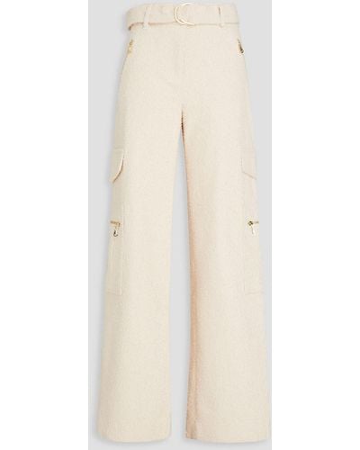 Zimmermann Belted Cotton-blend Terry Cargo Trousers - Natural