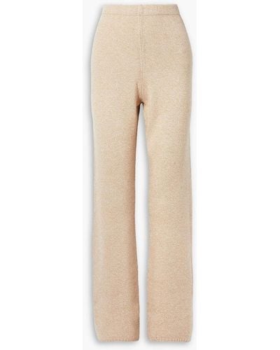 Leset Zoe Knitted Wide-leg Pants - Natural