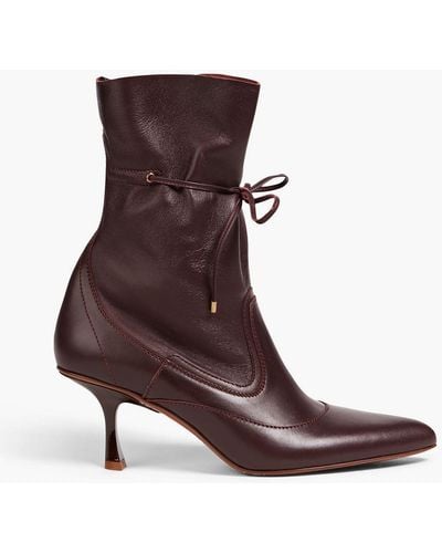 Zimmermann Tie-detailed Leather Ankle Boots - Brown