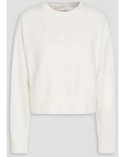 Zimmermann French Cotton-blend Terry Sweatshirt - White
