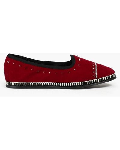 Giuseppe Zanotti Venezian Studded Velvet Loafers - Red
