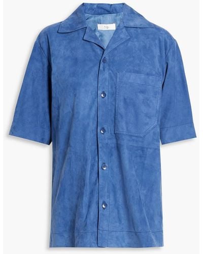 Tibi Suede Shirt - Blue