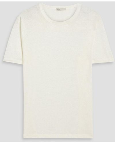 Onia Chad Linen-jersey T-shirt - Natural