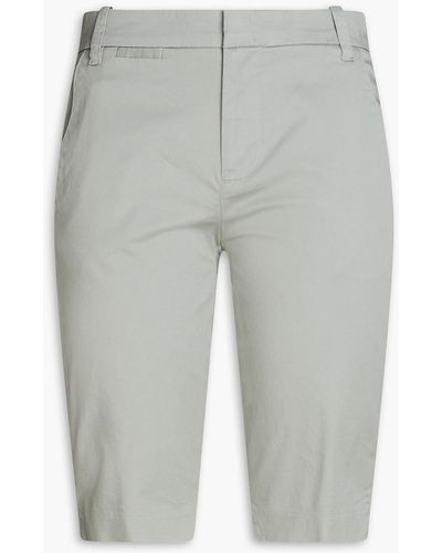 Vince Cotton-blend Twill Shorts - Grey