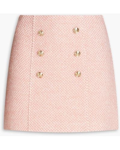 Maje Tweed Mini Skirt - Pink