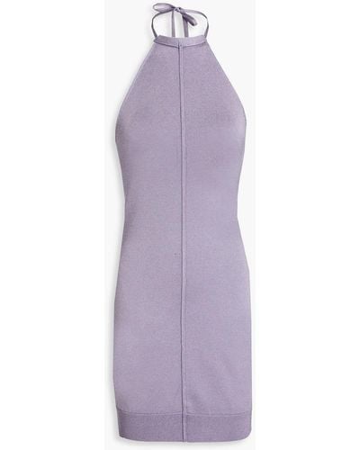 1017 ALYX 9SM Knitted Halterneck Mini Dress - Purple