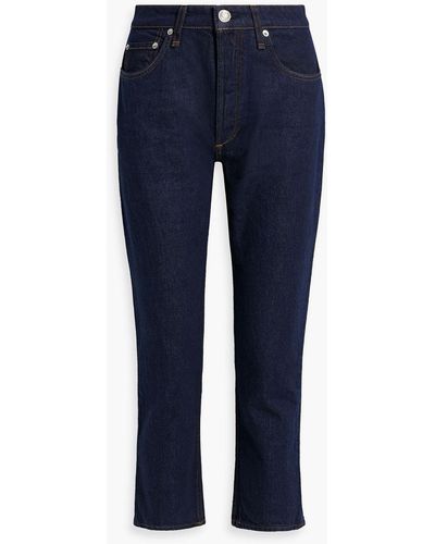Rag & Bone Nina Cropped High-rise Slim-leg Jeans - Blue