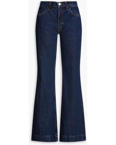 RE/DONE 70s Mid-rise Flared Jeans - Blue