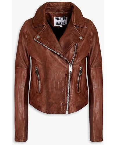 Walter Baker Laney Leather Shirt - Brown