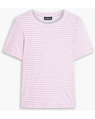 Jacquemus Vichy Gingham Jersey T-shirt - Pink