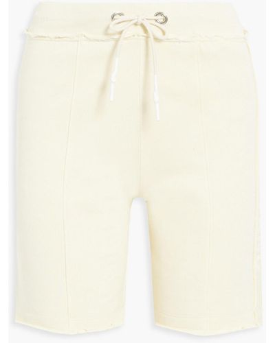 Helmut Lang Printed French-cotton Terry Shorts - Yellow
