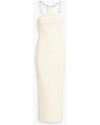Hervé Léger Embellished Bandage Maxi Dress - White