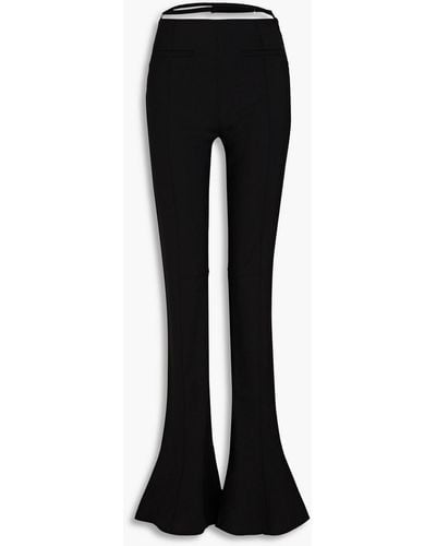 Jacquemus Tangelo Stretch-wool Flared Trousers - Black