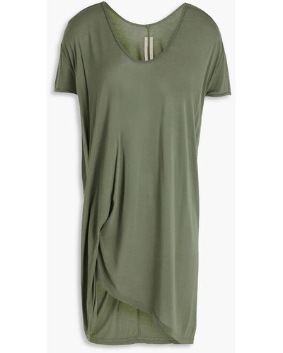 Rick Owens Oversized Ruched Jersey T-shirt - Green