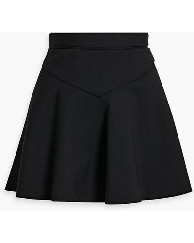 RED Valentino Flared Crepe Mini Skirt - Black